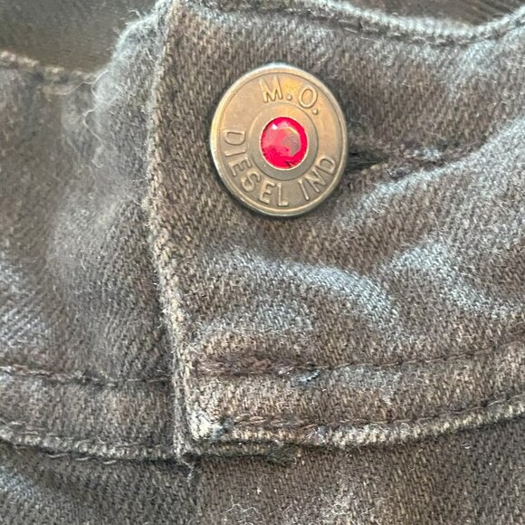 Diesel Industry Jeans - Black/Charcoal - Size 28 / Inseam 26", Knee-Detail - Picture 8 of 10